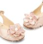 ANDANINES floral-appliquéd leather ballerina shoes Pink - Thumbnail 4