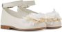 ANDANINES floral-appliquéd leather ballerina shoes White - Thumbnail 2