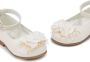 ANDANINES floral-appliquéd leather ballerina shoes White - Thumbnail 4