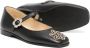 ANDANINES floral-detail leather ballerina shoes Black - Thumbnail 2