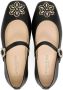 ANDANINES floral-detail leather ballerina shoes Black - Thumbnail 3