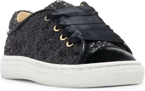 ANDANINES glitter-embellished low-top sneakers Black