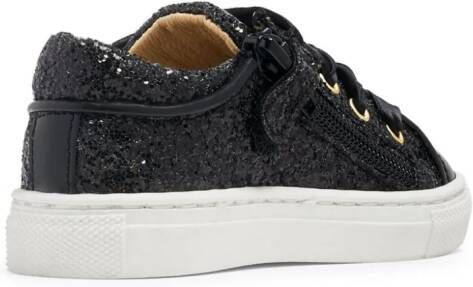 ANDANINES glitter-embellished low-top sneakers Black