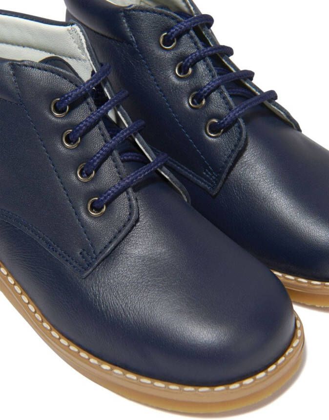 ANDANINES lace-up leather ankle boots Blue