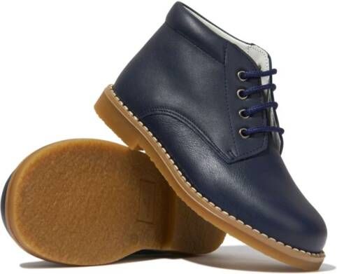 ANDANINES lace-up leather ankle boots Blue