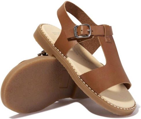 ANDANINES leather open-toe sandals Brown