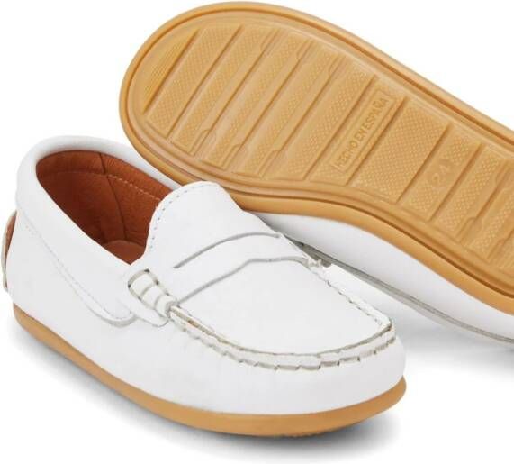 ANDANINES leather penny loafers White
