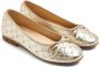 ANDANINES metallic-effect quilted ballerina shoes Gold - Thumbnail 3
