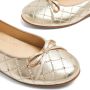 ANDANINES metallic-effect quilted ballerina shoes Gold - Thumbnail 4
