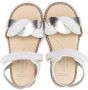 ANDANINES metallic-finish open toe sandals White - Thumbnail 3