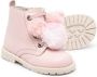 ANDANINES pompom-detail leather boots Pink - Thumbnail 2