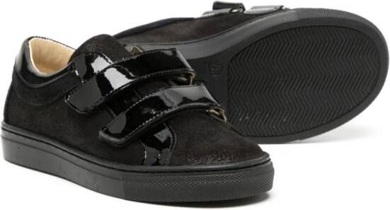 ANDANINES touch-strap patent leather sneakers Black
