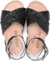 Andorine open-toe leather sandals Black - Thumbnail 3