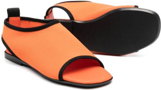 Andrea Montelpare contrasting-trim open-toe sandals Orange