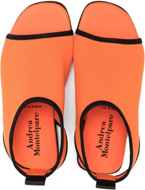 Andrea Montelpare contrasting-trim open-toe sandals Orange