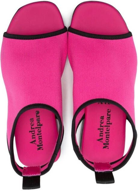 Andrea Montelpare contrasting-trim open-toe sandals Pink