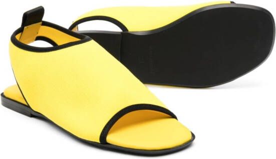 Andrea Montelpare contrasting-trim open-toe sandals Yellow