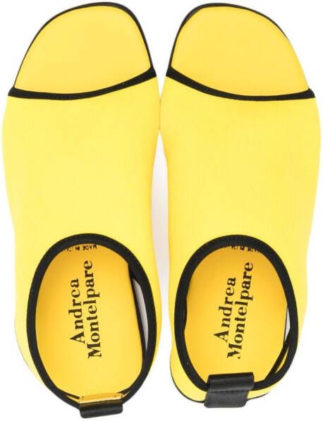 Andrea Montelpare contrasting-trim open-toe sandals Yellow