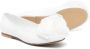 Andrea Montelpare floral-appliqué leather ballerina shoes White - Thumbnail 2