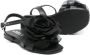 Andrea Montelpare floral-appliqué leather sandals Black - Thumbnail 2