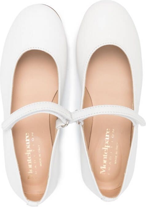 Andrea Montelpare leather ballerina shoes White