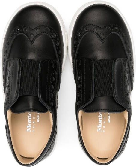 Andrea Montelpare leather slip-on sneakers Black