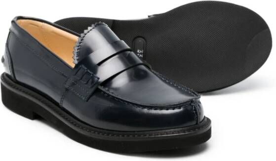 Andrea Montelpare penny-slot leather loafers Blue