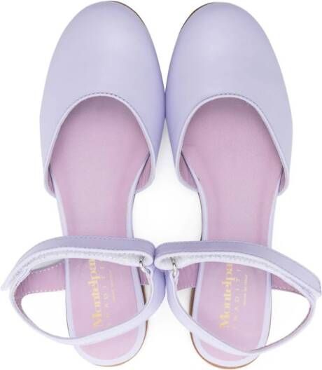 Andrea Montelpare touch-strap ballerina shoes Purple