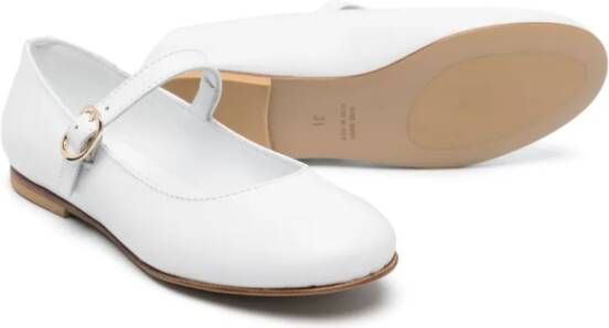 Andrea Montelpare Tresor leather ballerina shoes White