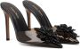 Andrea Wazen Flora 105mm flower-appliqué mules Black - Thumbnail 2