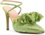 Andrea Wazen Franca 105mm crystal-embellished pumps Green - Thumbnail 2