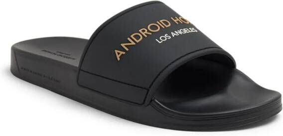 Android Homme Laguna embossed-logo beach slides Black