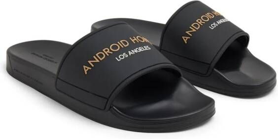 Android Homme Laguna embossed-logo beach slides Black