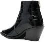 ANINE BING crocodile-effect pointed boots BLACK - Thumbnail 3