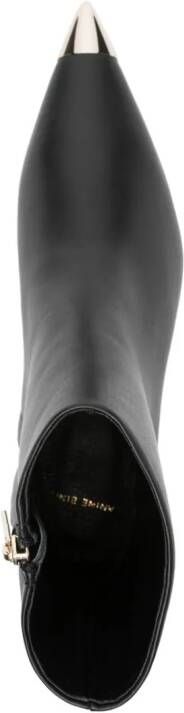 ANINE BING Gia 75mm leather boots Black