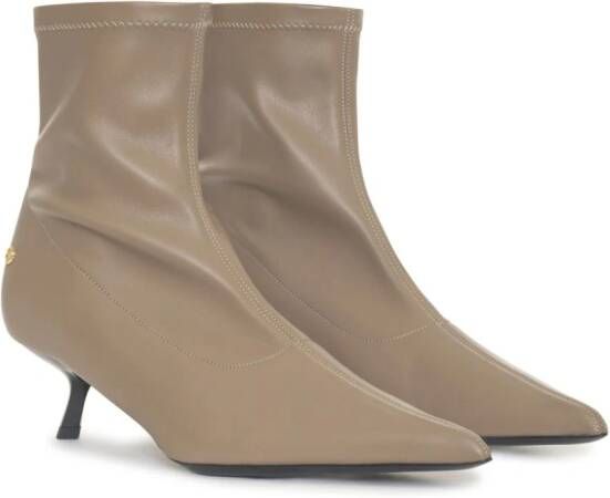ANINE BING Hilda 50mm faux-leather boots Neutrals