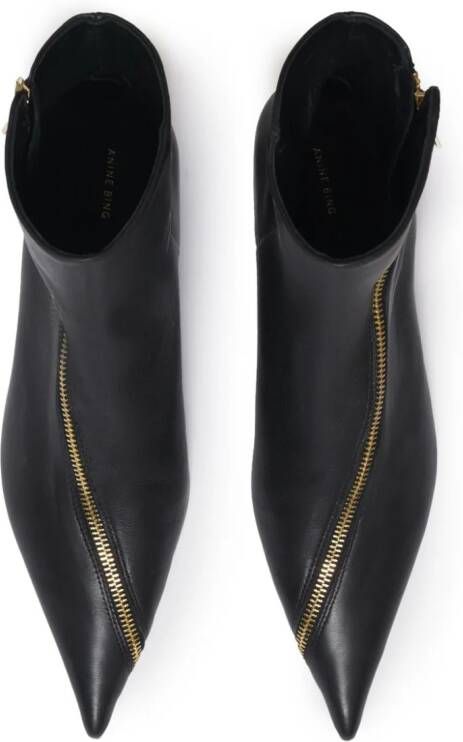 ANINE BING Jones zip-detail boots Black