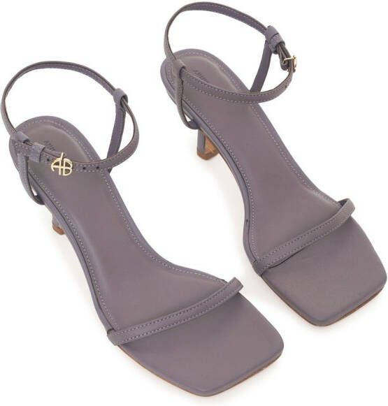 ANINE BING leather open-toe sandals Grey