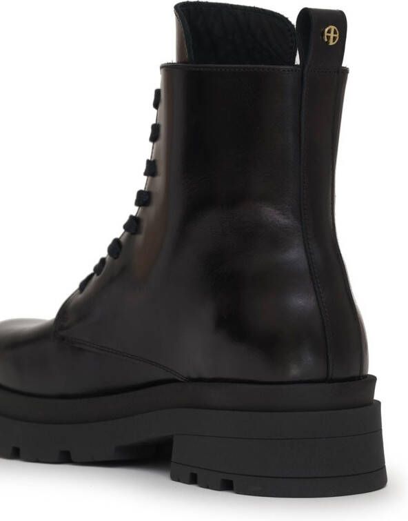 ANINE BING Luc combat boots Black