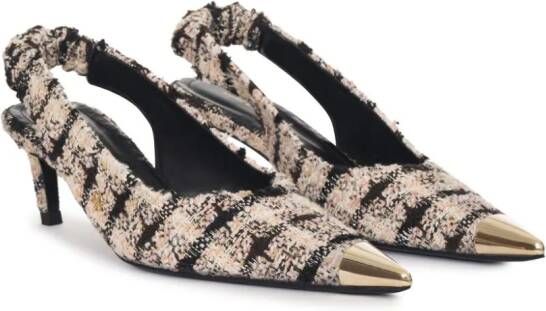 ANINE BING Nina 50mm tweed pumps Neutrals