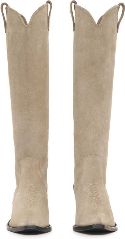 ANINE BING Tania knee-high suede boots Neutrals