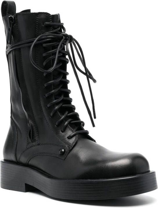 Ann Demeulemeester 40mm lace-up leather boots Black