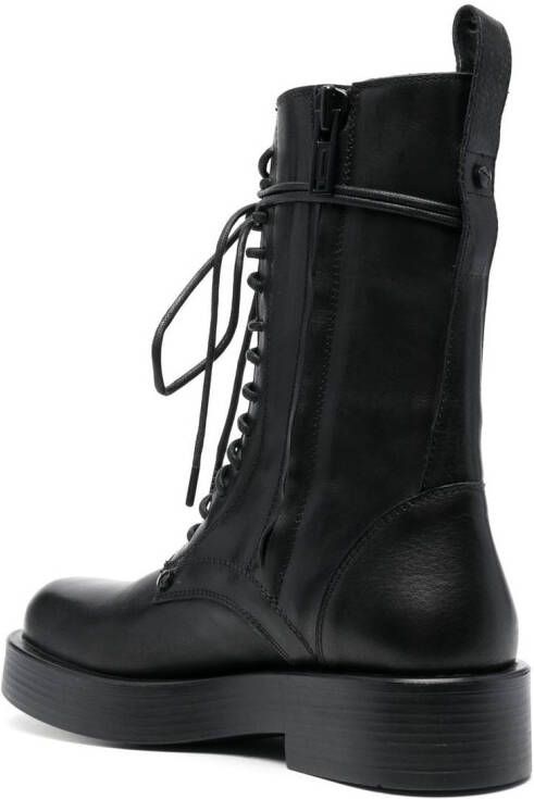 Ann Demeulemeester 40mm lace-up leather boots Black