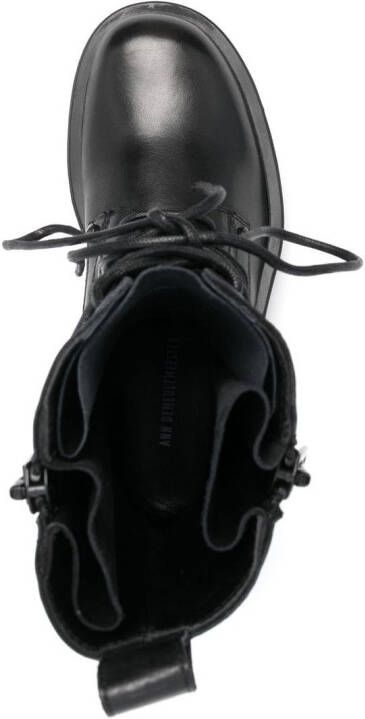 Ann Demeulemeester 40mm lace-up leather boots Black