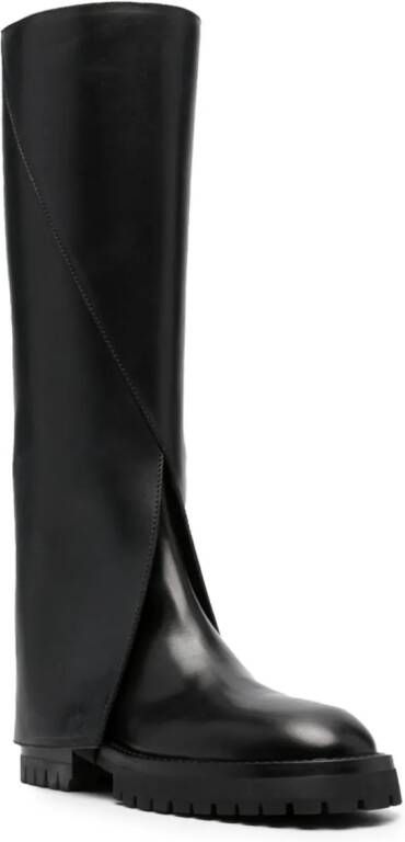 Ann Demeulemeester 45mm leather knee-length boots Black