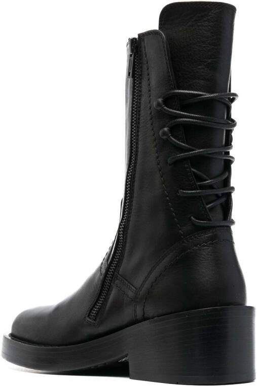 Ann Demeulemeester 50mm leather low-block boots Black