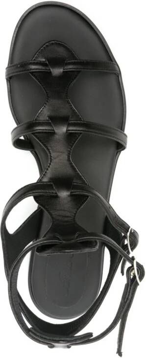 Anna F. 3730 leather sandals Black