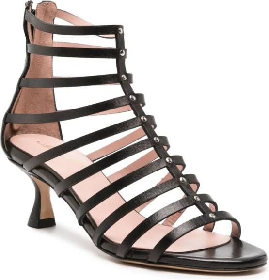 Anna F. 3745 65mm leather sandals Black