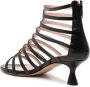 Anna F. 3745 65mm leather sandals Black - Thumbnail 3