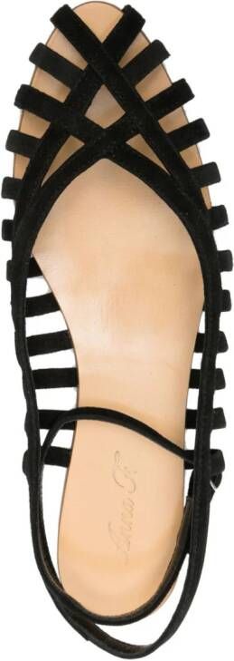 Anna F. 513 suede sandals Black